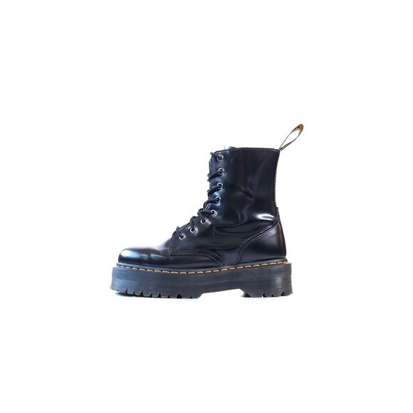 Dr. Martens Jadon Black Leather Platform 8 Eye Moto Boots 9 Women’s 41 E… - Picture 1 of 11